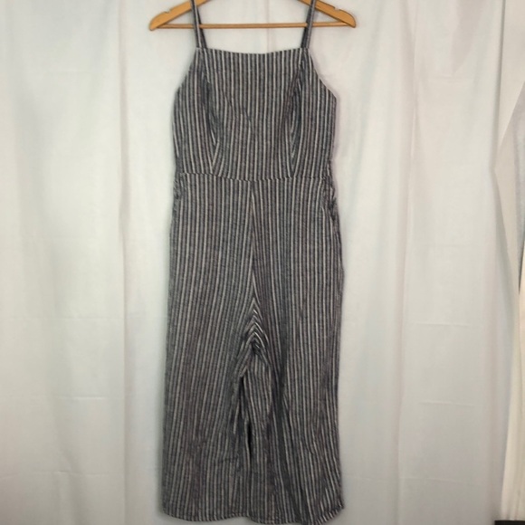 OLD NAVY Sleeveless Striped Linen-Blend Jumpsuit for Women Size M - Picture 3 of 12